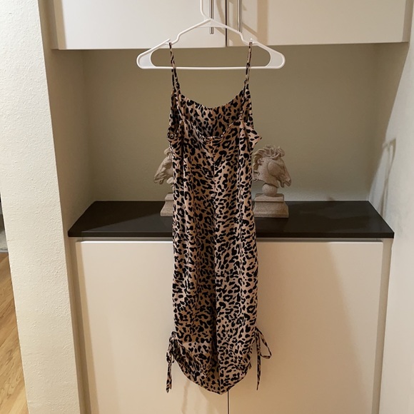 VICI Leopard Midi Dress (with ruched detailing on sides) - Picture 4 of 4